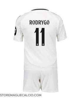 Real Madrid Rodrygo Goes #11 Maglia Gara Casa Repliche 2024-25 Bambino